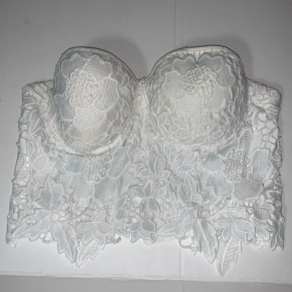 Crochet Corset Top Ivory Medium